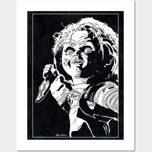 CHUCKY - Child's Play (Black and White) Posters and Art